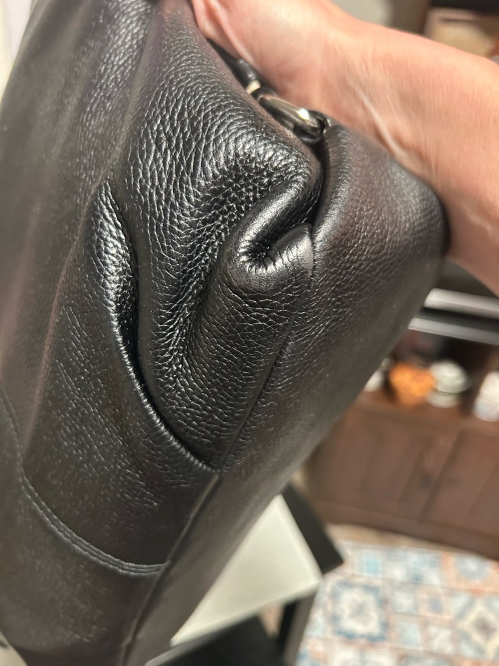 Coach❤️Y2K Black Leather Hobo Converter Shoulder/Crossbody Bag with Pink Scarf - Picture 16 of 16